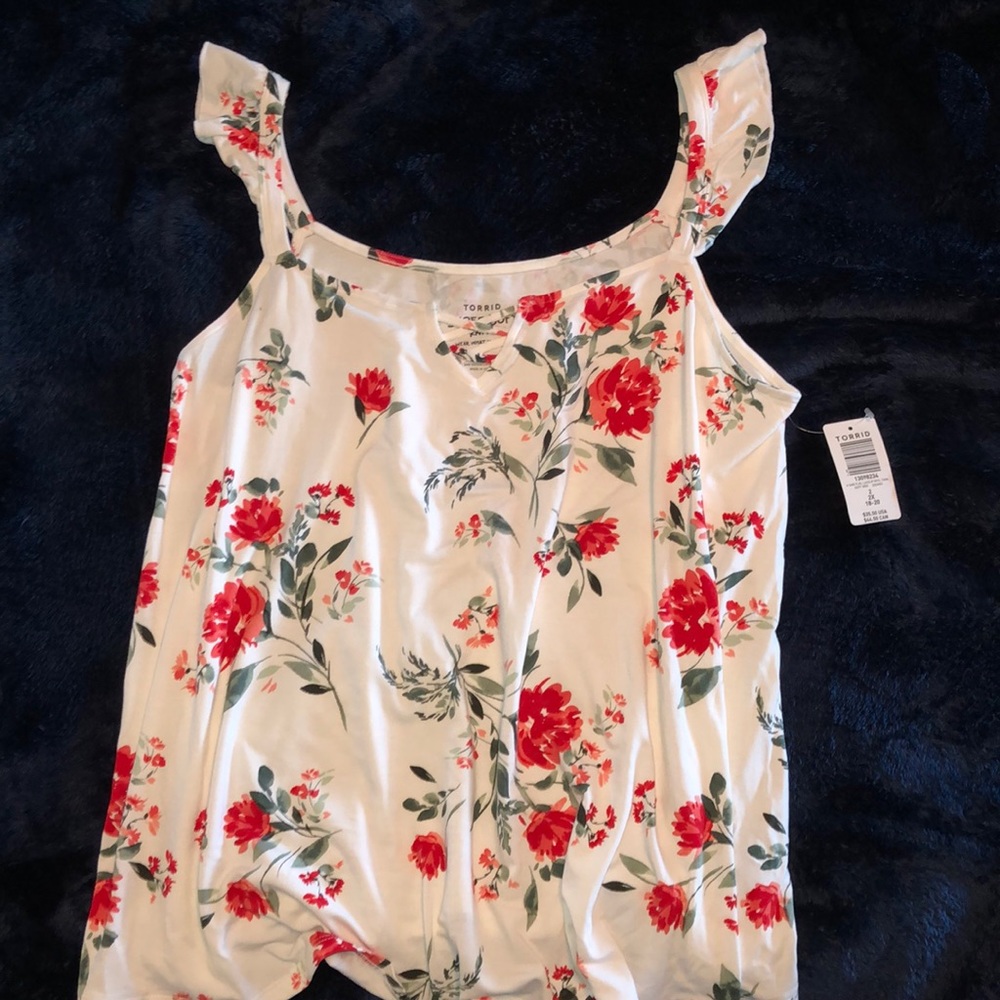 Torrid floral knit cami